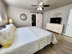 Master king bedroom with private bathroom.