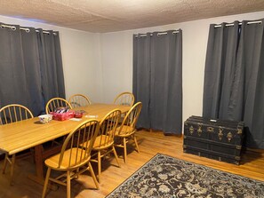 Dining area seats 8