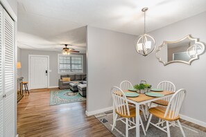 Dining Table with seating for 4 guests.