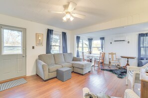 Living Room | Lake Views | Electric A/C & Heating