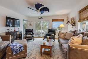 The LR is off of the kitchen and provides plenty of space to relax.