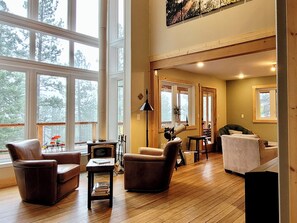 The living space includes a place enjoy time with the family