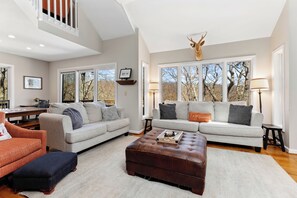 Spacious sunny living room