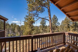 Start your morning with mountain air and birdsong from your private deck.