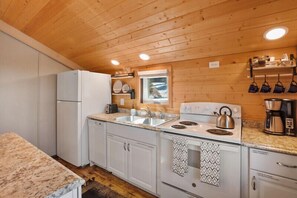 Cook a quiet meal or prep for your next trail hike- kitchen essentials included.