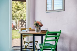 The table setting gives a touch of elegance