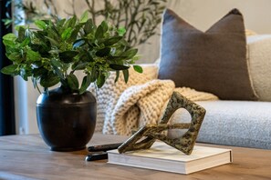 Curl up with a book and snuggle by the fireplace.