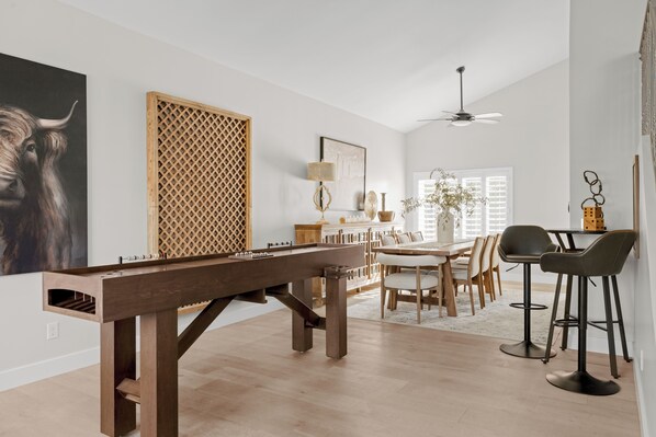 Designer entertainment space , room for everyone. 