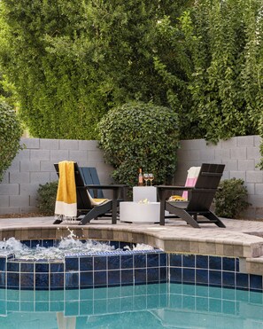 Cozy up by the firepit