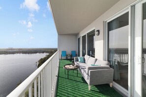 Balcony with access from family room and master bedroom.