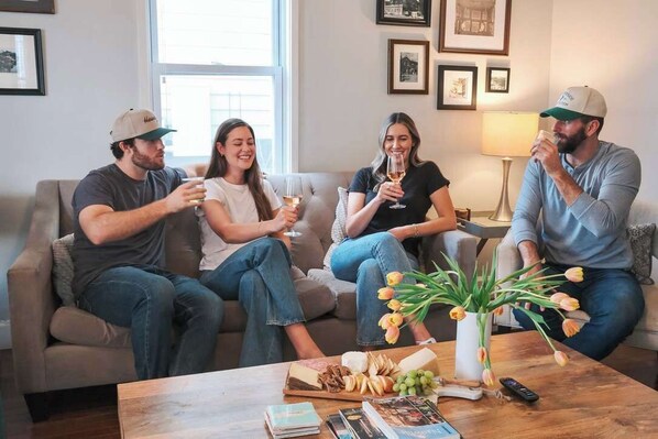 Living Room: Relax, unwind, and make memories—fun times in the heart of the home!