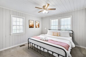 Experience a naturally illuminated room perfect for unplugging.