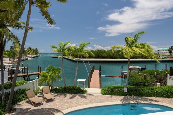 Make yourself at home at Sundance, an oceanfront 4 bedroom home with pool and dockage, walking distance to the local beach