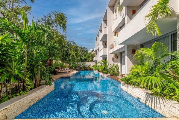 Dive into relaxation in our crystal-clear pool