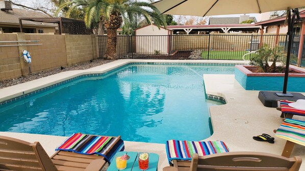 Kick back soak up the sun in our sparkling pool