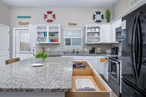 Fully stocked: Cabinets filled with all your cooking essentials.