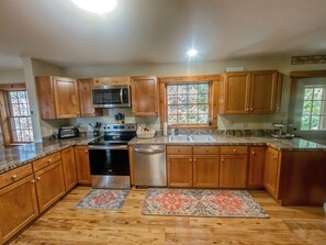 Fully stocked kitchen