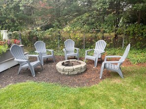 Cozy up at the fire pit