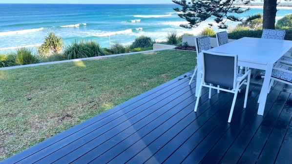 Beachfront courtyard
