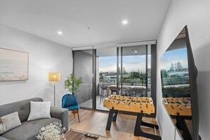 Relax in front of the Smart TV, complete with Netflix for a cozy night in.