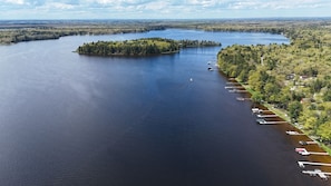 OVERALL: Aerial view of Van Etten Lake