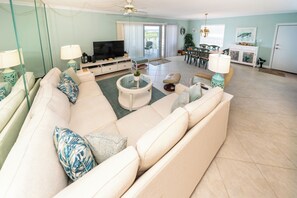 Living and dining with balcony