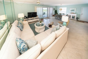 Living and dining with balcony