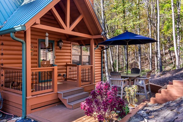 Quiet Waters Main Cabin Front Porch and Deck