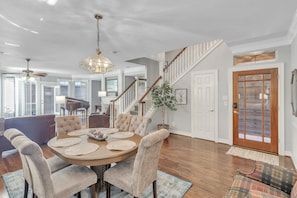 Architecture, Building, Dining Room, Dining Table, Furniture