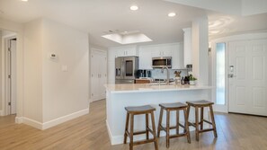 Bar seating for 3 in the kitchen
