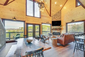 Living Room | Fireplace | Deck Access | 1st Floor