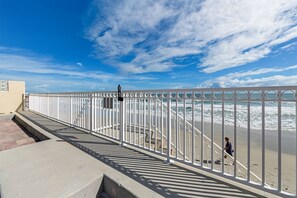 Steps from the amazing pool deck down to the beach