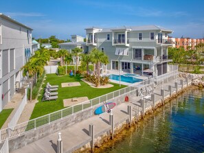 Closer aerial view of the dock