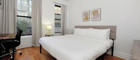 Master bedroom with a King size bed