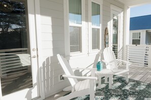 Seating on the balcony.