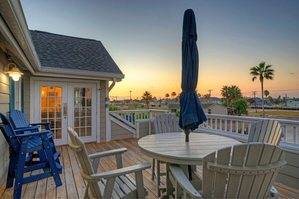 Shared patio.