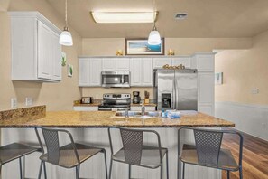 Our fully stocked kitchen