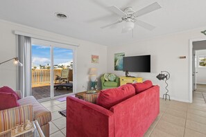 Unwind Living area with lagoon views