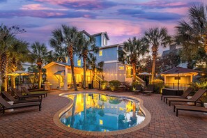 Tucked Away Private Pool at Twilight