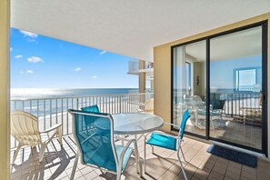 Enjoy coffee out on your private balcony