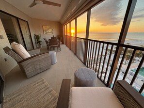 Patio at sunset