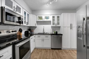 Indoors, Kitchen, Microwave, Oven, Refrigerator