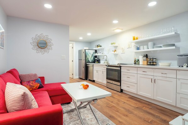 Our apartment is small and cozy with everything you might need for your stay