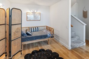 Twin Sleeper, Off living room with privacy screen.