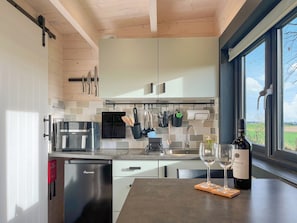 Open plan living space | Barn Owl Cabin - Redroofs Retreats, Forfar