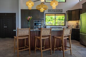 Spacious fully stocked kitchen