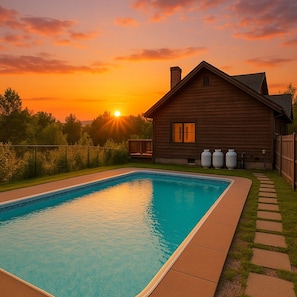 Take a refreshing dip in your private outdoor pool!