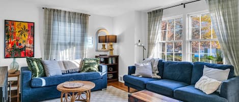 Choose from an assortment of charming lamps to light your stay while you curl up on the couches.