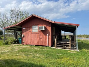 The peaceful and scenic bayou setting surrounding the cabin, perfect for nature enthusiasts.