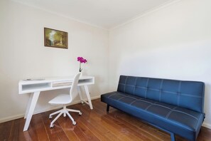 Stay productive as you work uninterrupted in the third bedroom, or convert this space into a double bedroom with the available sofa bed.